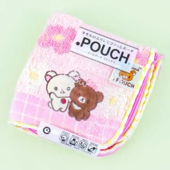 Korilakkuma & Chairoikoguma Flowery Towel Pouch