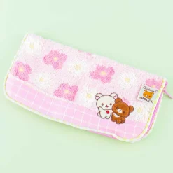 Korilakkuma & Chairoikoguma Flowery Towel Pouch