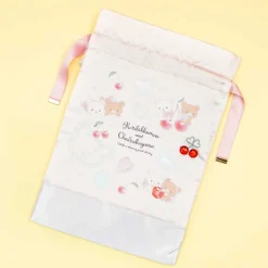 Korilakkuma & Chairoikoguma Korikogu Jewel Cherry Drawstring Pouch
