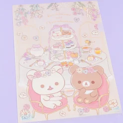 Korilakkuma & Chairoikoguma Flower Tea Time Fun A4 File Folder