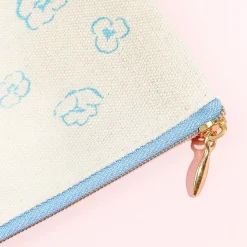 Korilakkuma & Chairoikoguma Flower Tea Time Flat Pouch - Blue