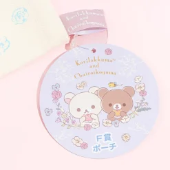 Korilakkuma & Chairoikoguma Flower Tea Time Flat Pouch - Blue