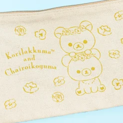 Korilakkuma & Chairoikoguma Flower Tea Time Flat Pouch - Yellow