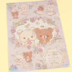 Korilakkuma & Chairoikoguma Flower Tea Time A4 File Folder
