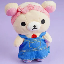 Korilakkuma Denim Overalls Plushie - Medium