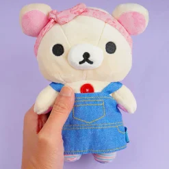 Korilakkuma Denim Overalls Plushie - Medium