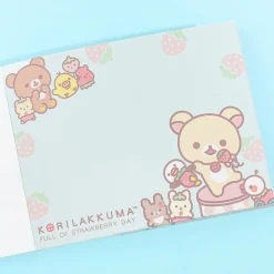 Korilakkuma Full of Strawberry Day Memo Pad - Picnic