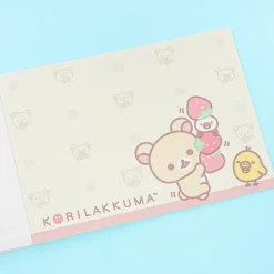 Korilakkuma Full of Strawberry Day Memo Pad - Eating