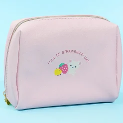 Korilakkuma Full of Strawberry Day Faux Leather Pouch