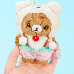Korilakkuma Full of Strawberry Day Plushie - Chairoikoguma / Medium