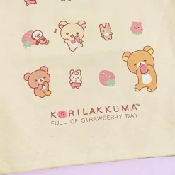 Korilakkuma Full of Strawberry Day Two-Toned Tote Bag
