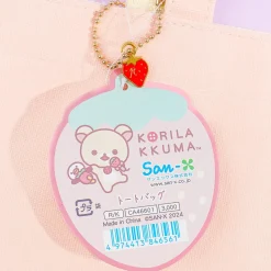 Korilakkuma Full of Strawberry Day Two-Toned Tote Bag