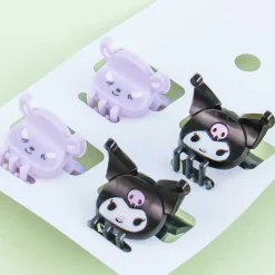 Kuromi & Baku Hair Clips Set-4-pcs
