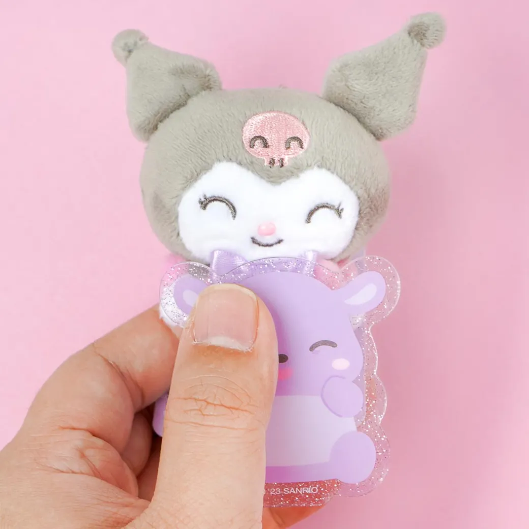 Kuromi & Baku Plush Charm With Acrylic Badge