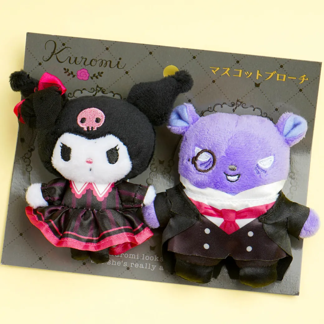 Kuromi & Baku Plushie Badge Set