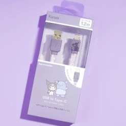 Kuromi & Baku USB To Type-C Flat Cable