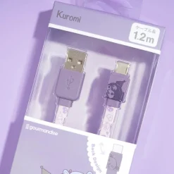 Kuromi & Baku USB To Type-C Flat Cable