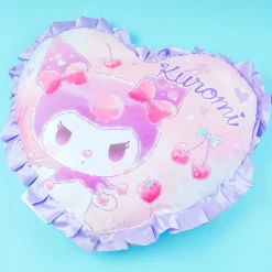 Kuromi & Cherries Heart-Shaped Cushion