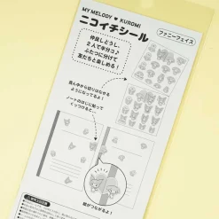 Kuromi & My Melody Funny Face Share Seal Stickers