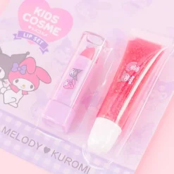 Kuromi & My Melody Lipstick & Gloss Set