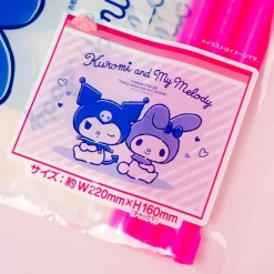 Kuromi & My Melody Zip Bag Set - 3 pcs