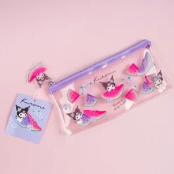 Kuromi & Watermelon Flat Clear Pen Case