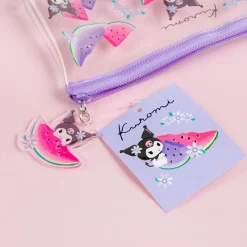 Kuromi & Watermelon Flat Clear Pen Case