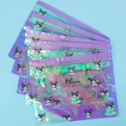 Kuromi Aurora Holographic Zip Bag Set - 5 Pcs