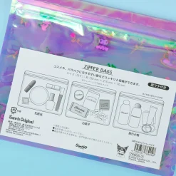 Kuromi Aurora Holographic Zip Bag Set - 5 Pcs
