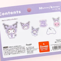 Kuromi Baku Sticker Flakes With Pouch