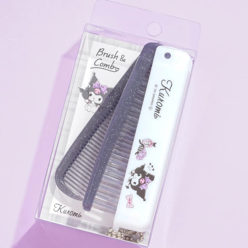 Kuromi Beauty Love Folding Brush & Comb