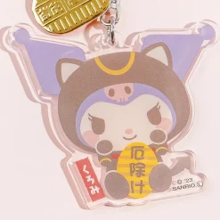 Kuromi Beckoning Cat Keychain