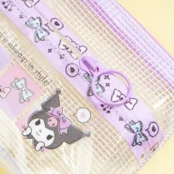 Kuromi Bows Double Zipper Pouch