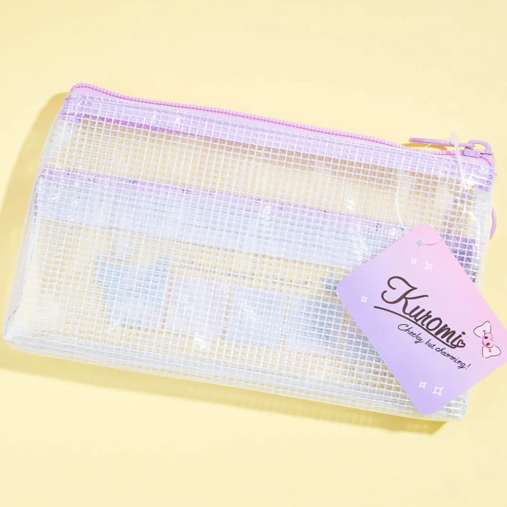 Kuromi Bows Double Zipper Pouch