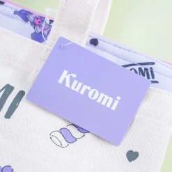 Kuromi Canvas Tote Bag With Insulated Pouch