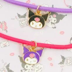 Kuromi Charm Hair Tie Set
