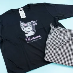 Kuromi Checkered Pajamas With Headband Set