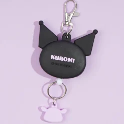 Kuromi Cheeky Face Reel Keychain