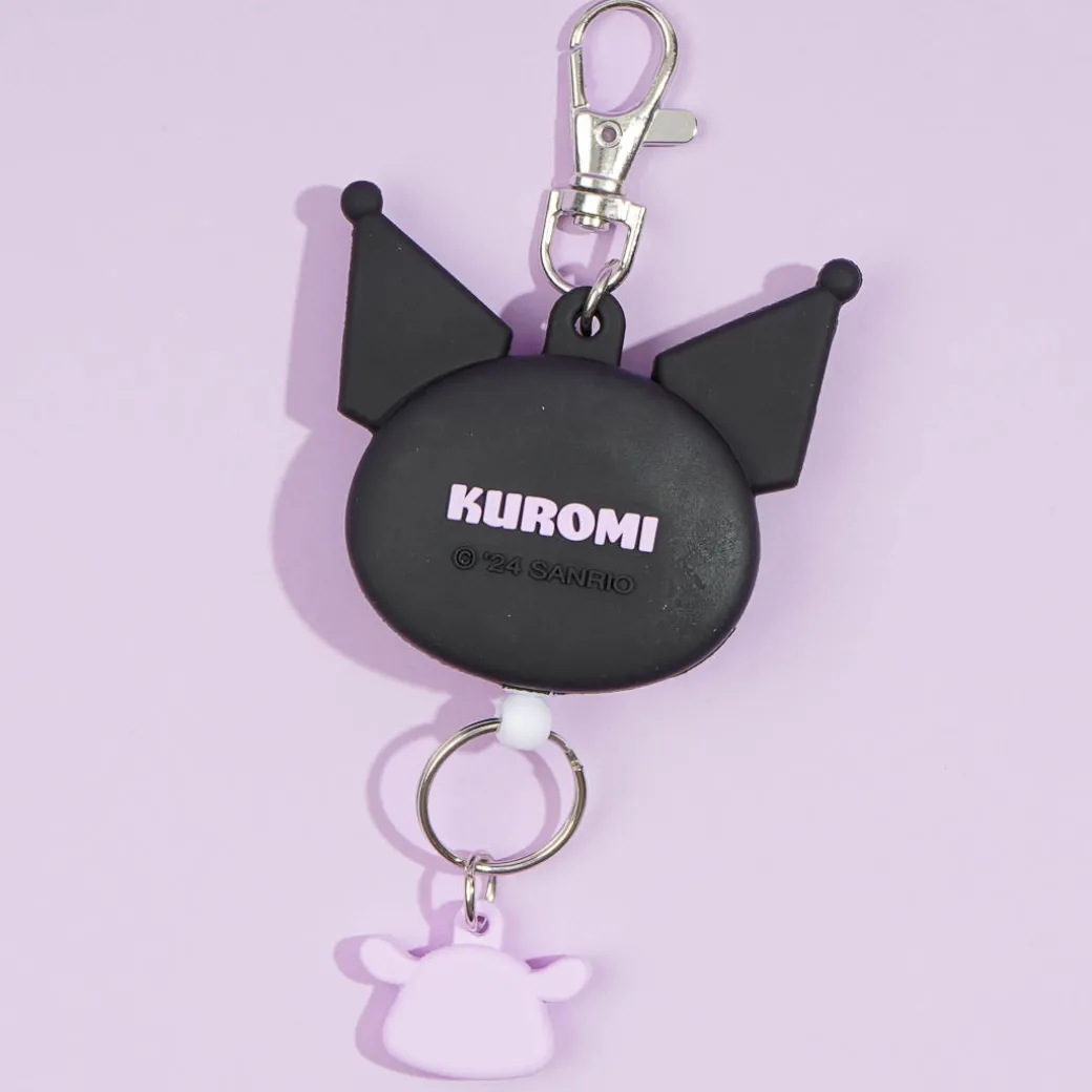 Kuromi Cheeky Face Reel Keychain