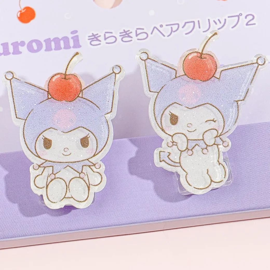 Kuromi Cherry Twin Pair Clip Set - 2 pcs
