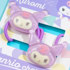 Kuromi Clear Charm Hair Tie Set