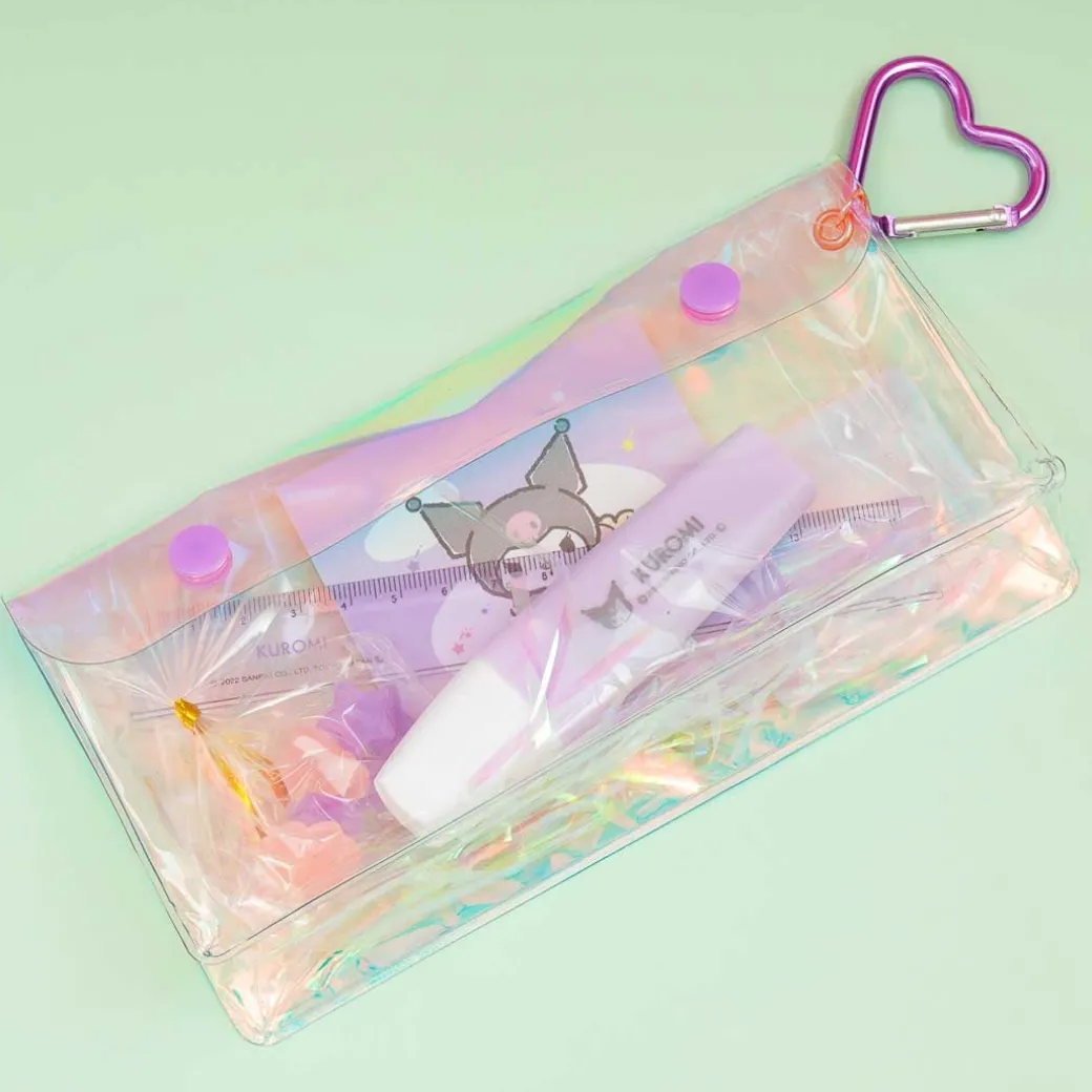 Kuromi Clear Pouch Stationery Set