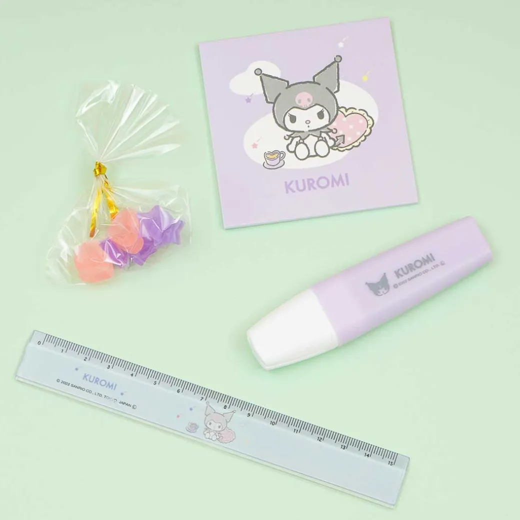 Kuromi Clear Pouch Stationery Set