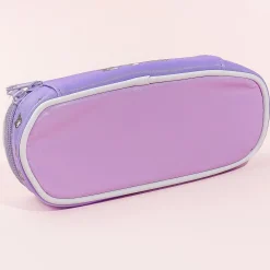 Kuromi Clear Window Oblong Pen Case With Mesh Pouch