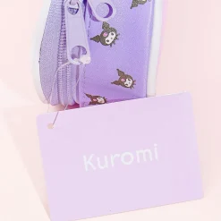 Kuromi Clear Window Oblong Pen Case With Mesh Pouch