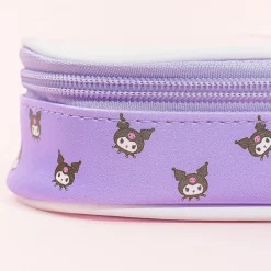 Kuromi Clear Window Oblong Pen Case With Mesh Pouch