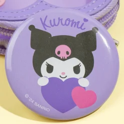 Kuromi Colorful Heart Mini Pouch & Badge Set