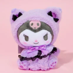 Kuromi Dressed-Up Cat Plushie Charm