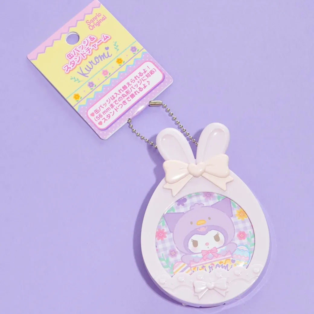 Kuromi Easter Bunny 2-Way Charm With Badge