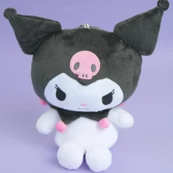 Kuromi Embroidered Plushie Pouch - Medium